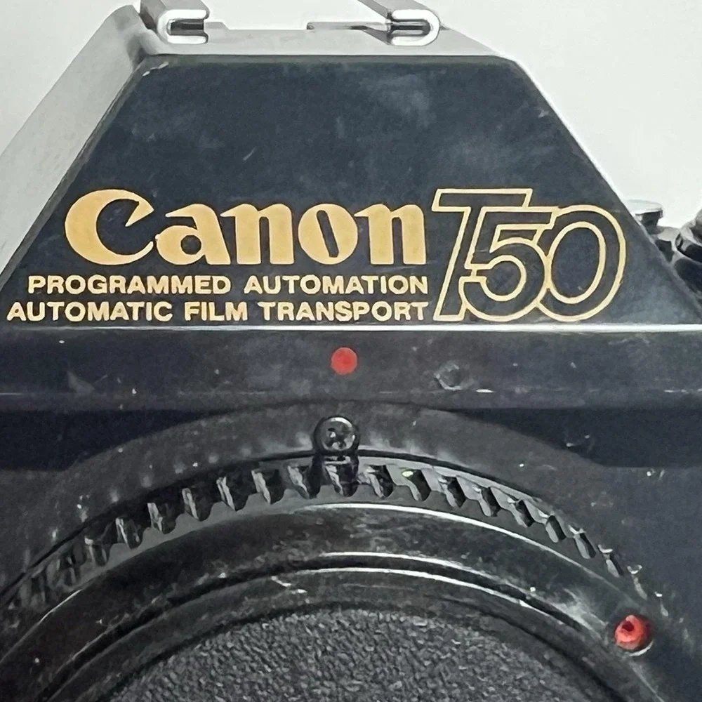 Canon T50 Film Camera For Parts Broken Batteries Slot